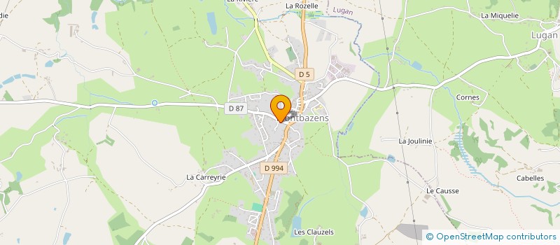 localisation de l'entreprise CALVET SEBASTIEN à MONTBAZENS