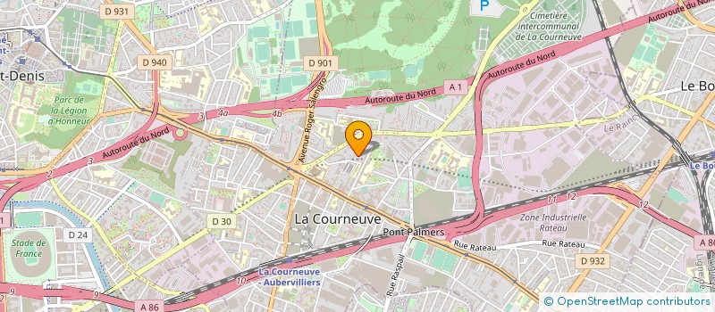 localisation de l'entreprise CALVEYRAC à LA COURNEUVE