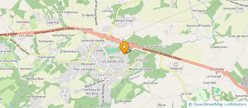 localisation de l'entreprise CALVEZ RENOVATION à LOPERHET