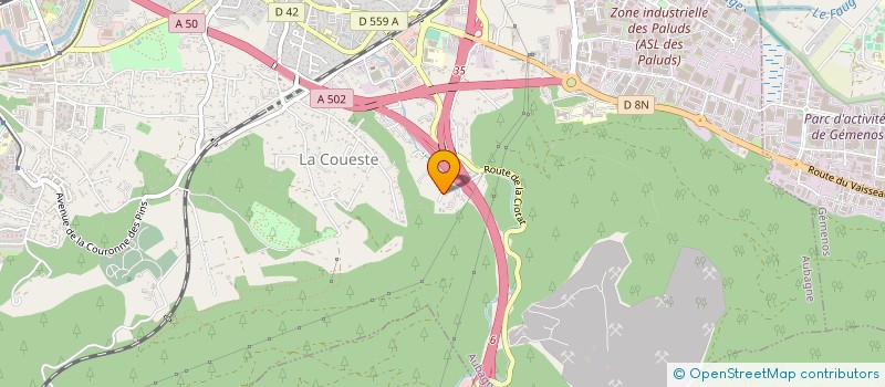 localisation de l'entreprise CALVINI TRANSPORTS à AUBAGNE