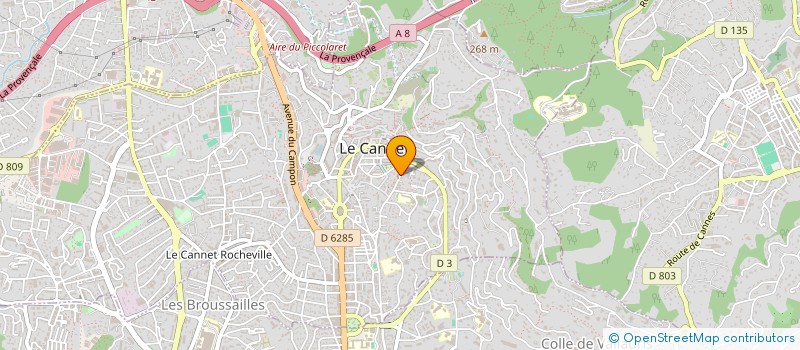 localisation de l'entreprise CALVY FRERES à LE CANNET