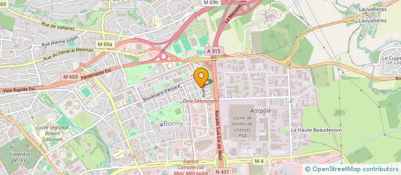 localisation de l'entreprise CALYMO  METZ