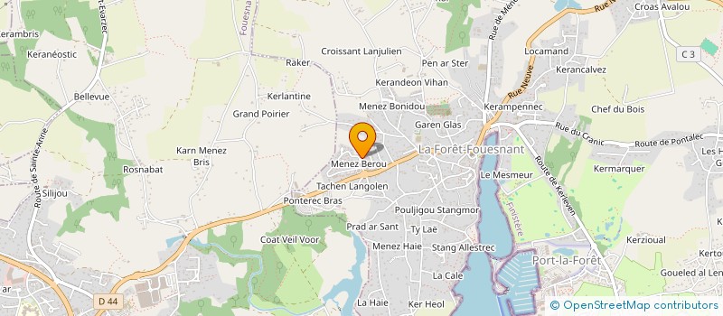 localisation de l'entreprise CALYNORA  LA FORET-FOUESNANT