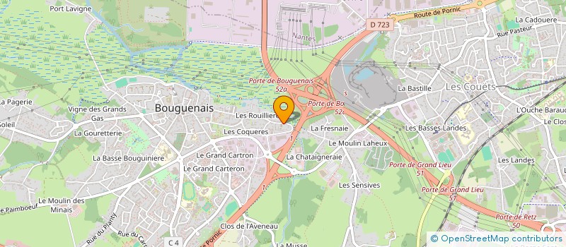 localisation de l'entreprise CALYOPEA.COM  BOUGUENAIS