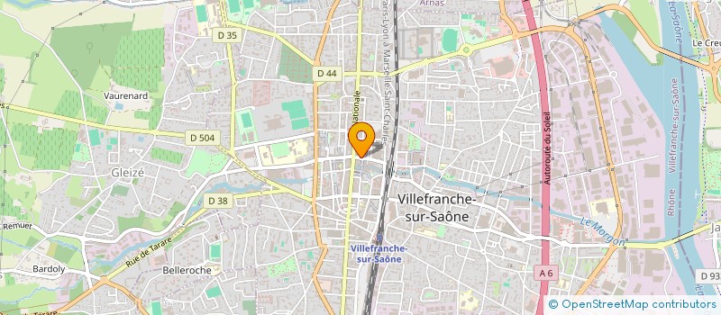 localisation de l'entreprise CALYPSO  VILLEFRANCHE-SUR-SAONE