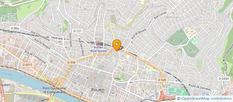 localisation de l'entreprise CALYPSO à ROUEN