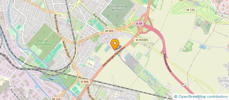 localisation de l'entreprise CALYPSO à DIJON