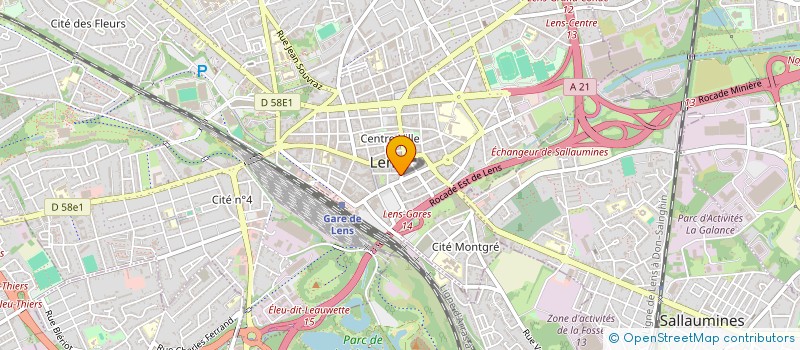 localisation de l'entreprise CALYPSO  LENS