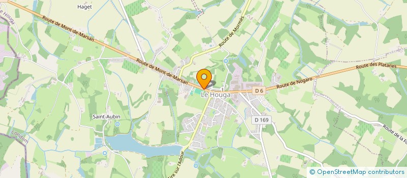 localisation de l'entreprise CALYPSO COIFFURE  LE HOUGA