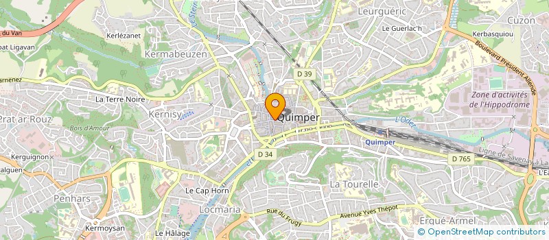 localisation de l'entreprise CALYPSO ET COTONNADE à QUIMPER