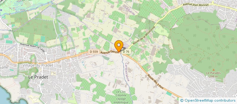 localisation de l'entreprise CALYPSO LOUNGE CLUB  LE PRADET