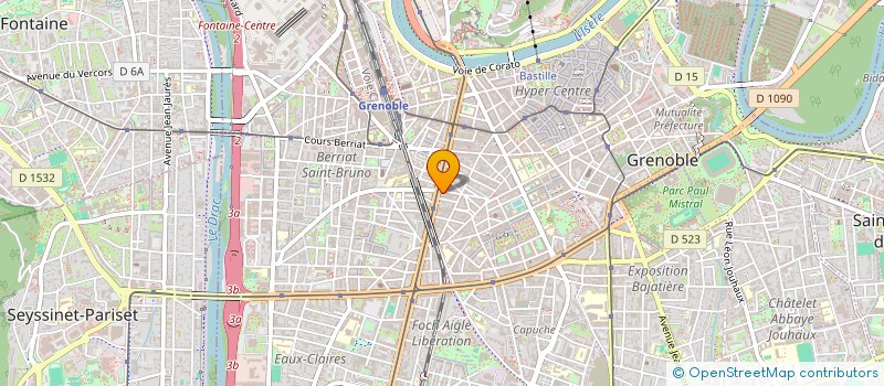 localisation de l'entreprise CALYS INSTITUT DE BEAUTE à GRENOBLE