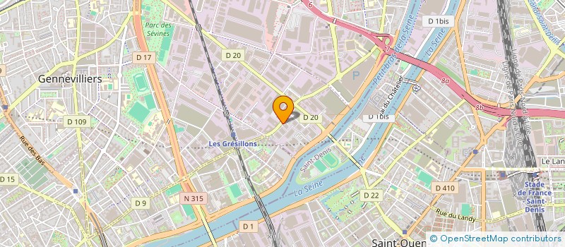 localisation de l'entreprise CALYX IMMO SUD à GENNEVILLIERS