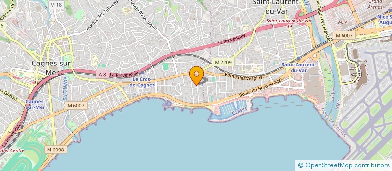 localisation de l'entreprise CAM AZUR PRODUCTION  CAGNES-SUR-MER