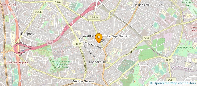 localisation de l'entreprise CAM CONSTRUCTION à MONTREUIL