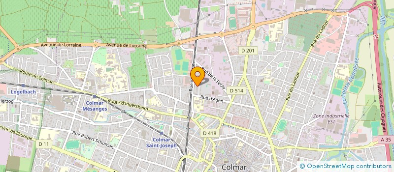 localisation de l'entreprise CAM25  COLMAR