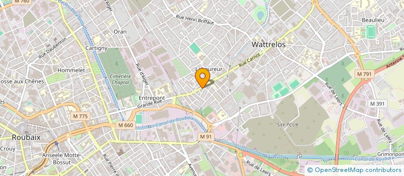 localisation de l'entreprise CAMALE  WATTRELOS