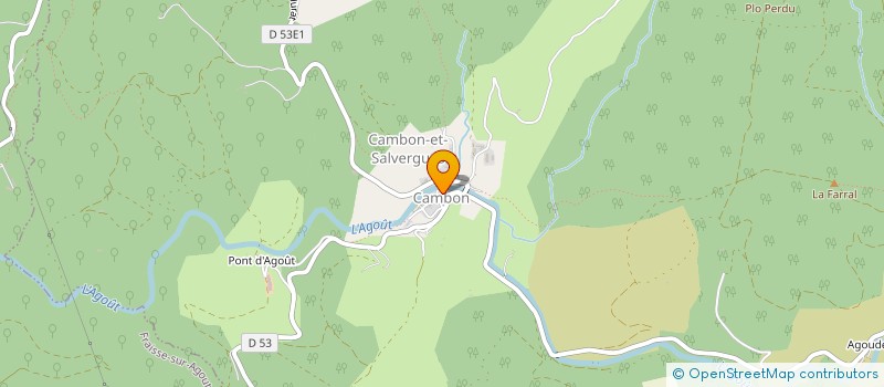 localisation de l'entreprise CAMALOU  LA SALVETAT-SUR-AGOUT