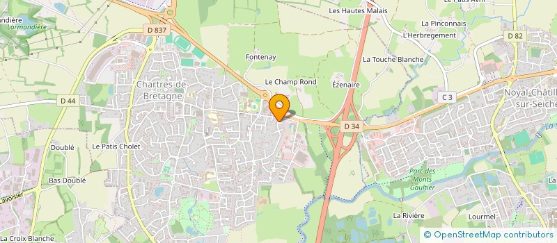 localisation de l'entreprise CAMALY TRANSPORTS à CHARTRES-DE-BRETAGNE