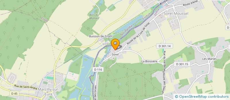 localisation de l'entreprise CAMARA à SOREL-MOUSSEL