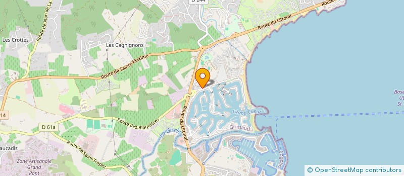 localisation de l'entreprise CAMARAT à GRIMAUD