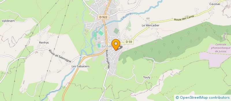 localisation de l'entreprise CAMARES PATRIMOINE à JUSSAC