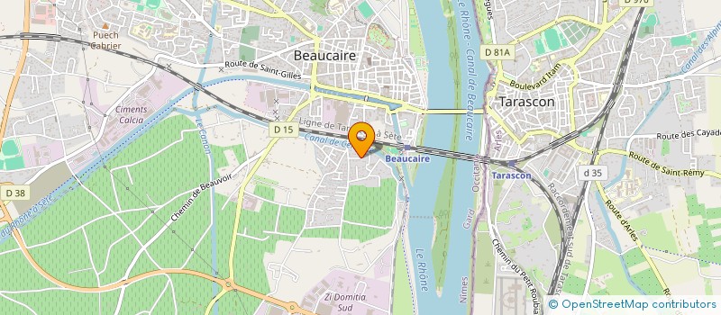 localisation de l'entreprise CAMARGUE VOYAGES  BEAUCAIRE