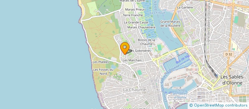 localisation de l'entreprise CAMAROIS & CO à LES SABLES D'OLONNE