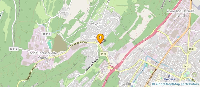 localisation de l'entreprise CAMAVALO à OYONNAX