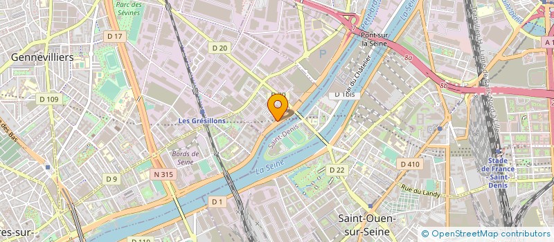 localisation de l'entreprise CAMECA à GENNEVILLIERS