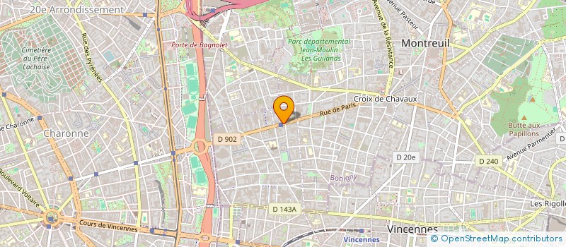 localisation de l'entreprise CAMELEON PROD  MONTREUIL