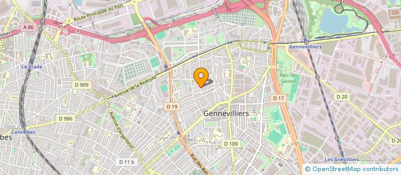 localisation de l'entreprise CAMELIA à GENNEVILLIERS