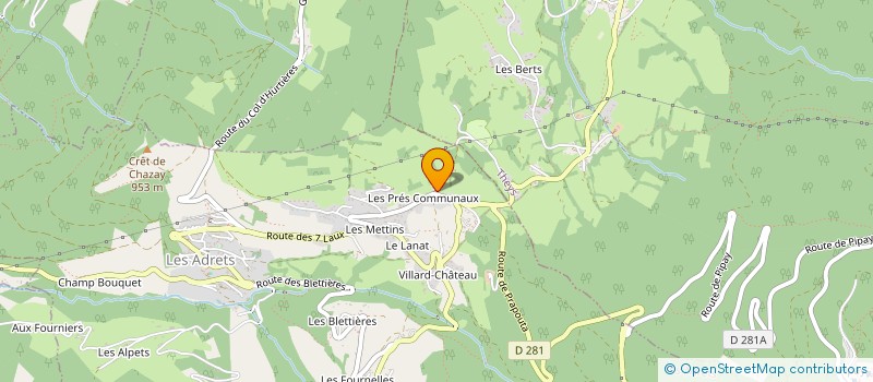 localisation de l'entreprise CAMELIA à LES ADRETS