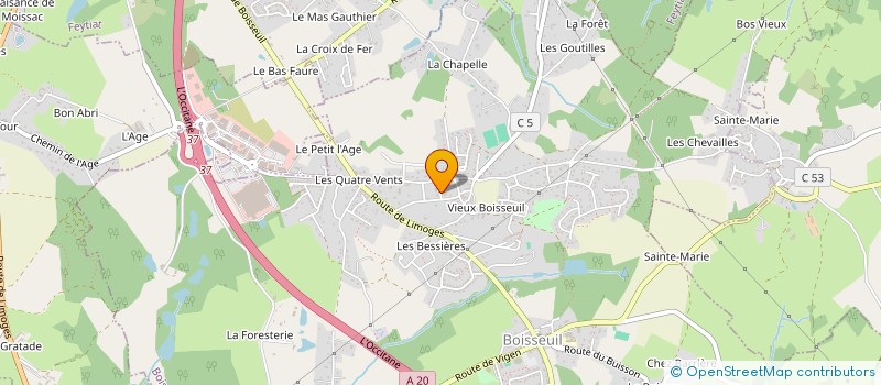 localisation de l'entreprise CAMI  BOISSEUIL