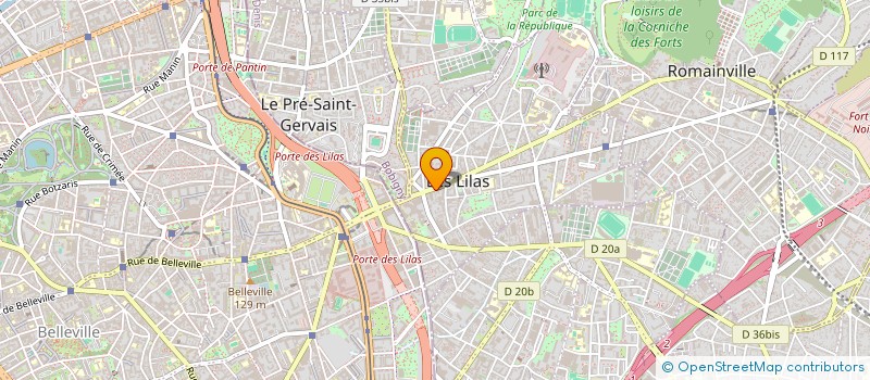 localisation de l'entreprise CAMILLE AIMEE à LES LILAS
