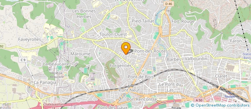localisation de l'entreprise CAMILLE BILLANT CREATION à TOULON