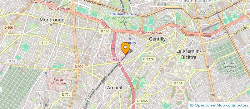 localisation de l'entreprise CAMILLE CAR GARAGE  ARCUEIL