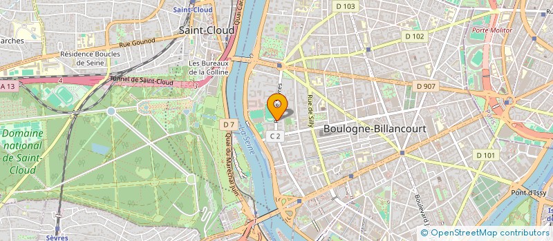 localisation de l'entreprise CAMILLE FOUREST POUR LA RECHERCHE à BOULOGNE-BILLANCOURT