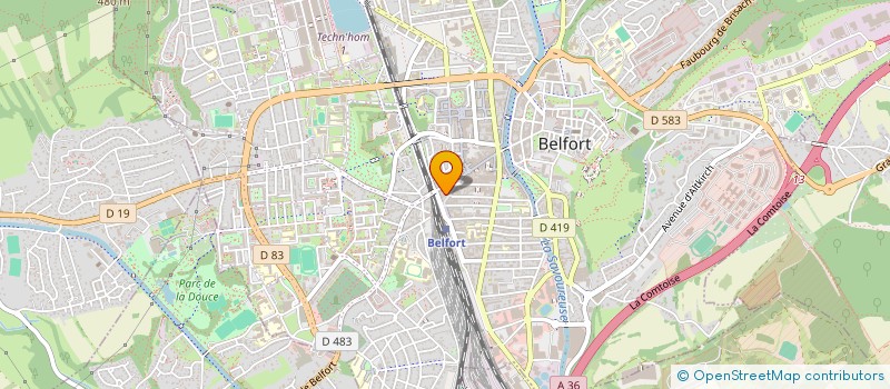 localisation de l'entreprise CAMINA  BELFORT