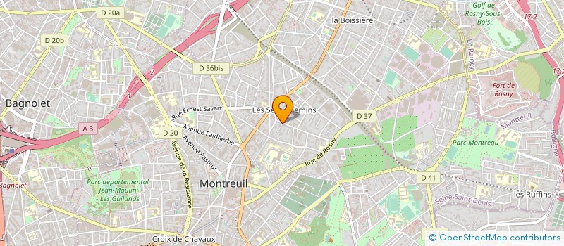 localisation de l'entreprise CAMINO REAL à MONTREUIL