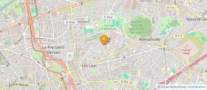 localisation de l'entreprise CAMINOS à LES LILAS