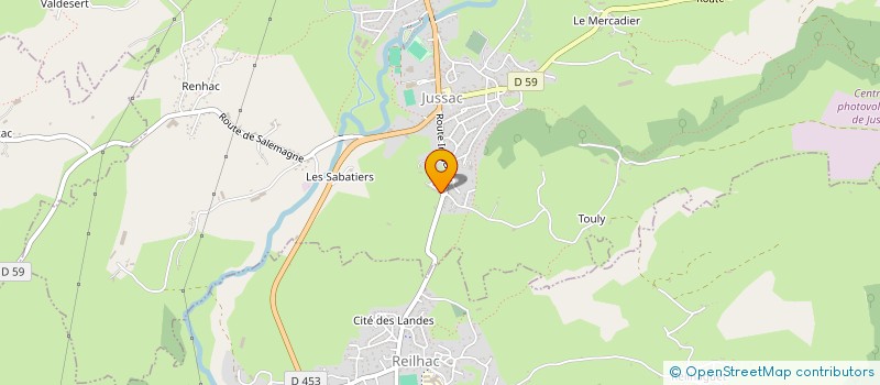 localisation de l'entreprise CAMIONS RC 15 à JUSSAC