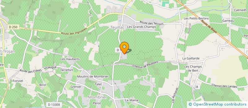 localisation de l'entreprise CAMISOL  TEUILLAC