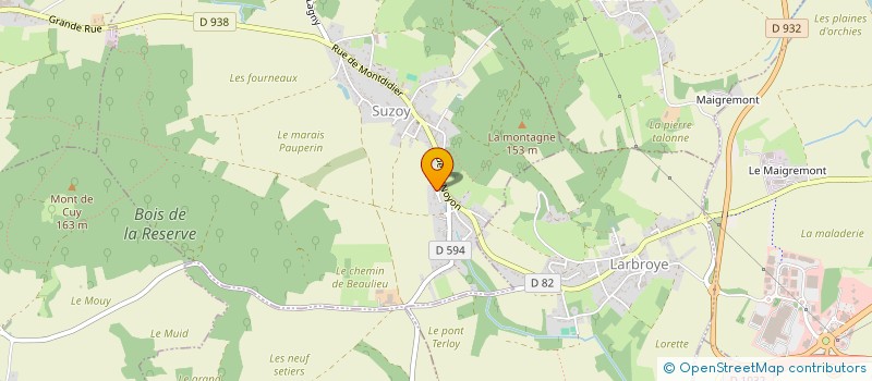 localisation de l'entreprise CAMJ  SUZOY