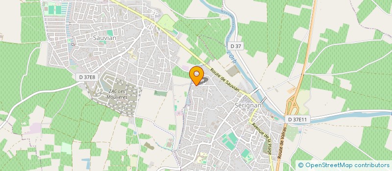 localisation de l'entreprise CAMMAN à SERIGNAN