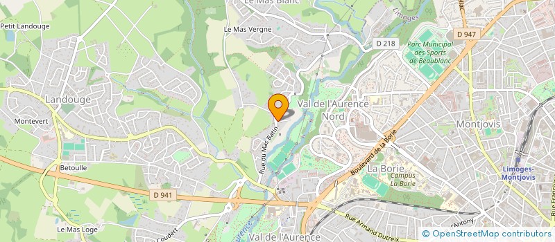 localisation de l'entreprise CAMMAT à LIMOGES