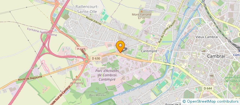 localisation de l'entreprise CAMOTEL à CAMBRAI