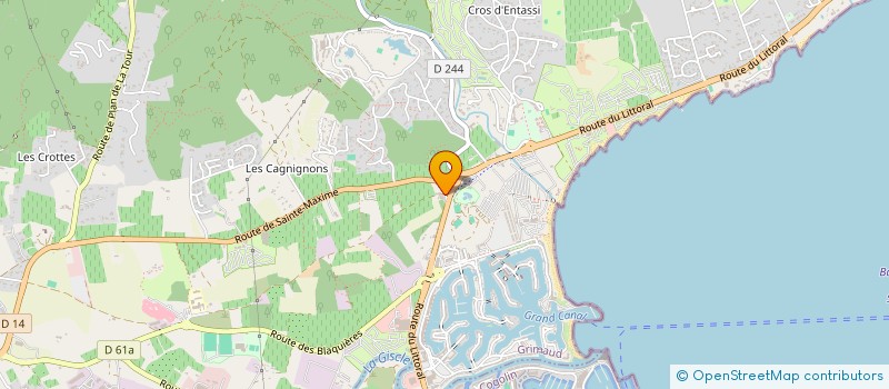 localisation de l'entreprise CAMP DE BASE DEI MARRES à GRIMAUD