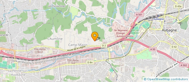 localisation de l'entreprise CAMP MAJOR à AUBAGNE