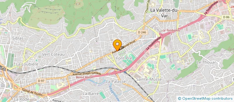 localisation de l'entreprise CAMPA BE  TOULON